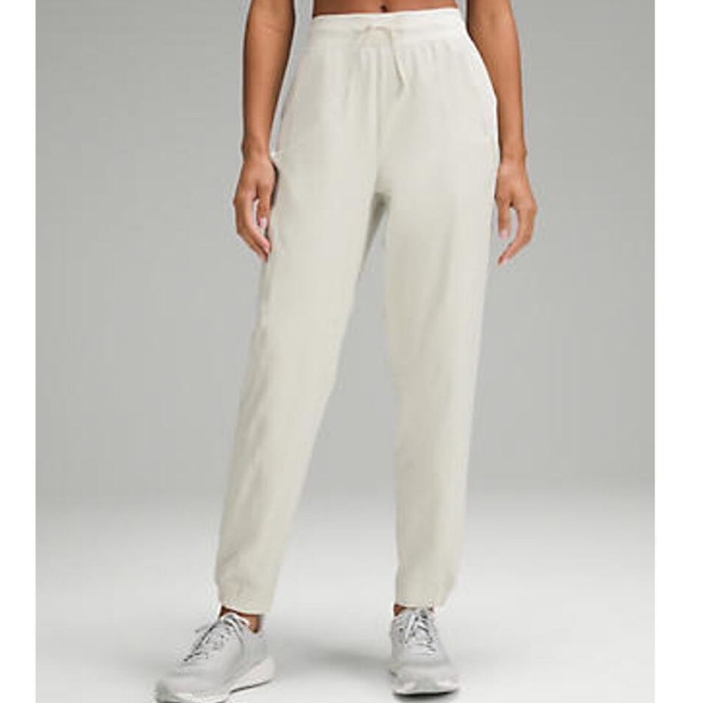 Cream athletic joggers